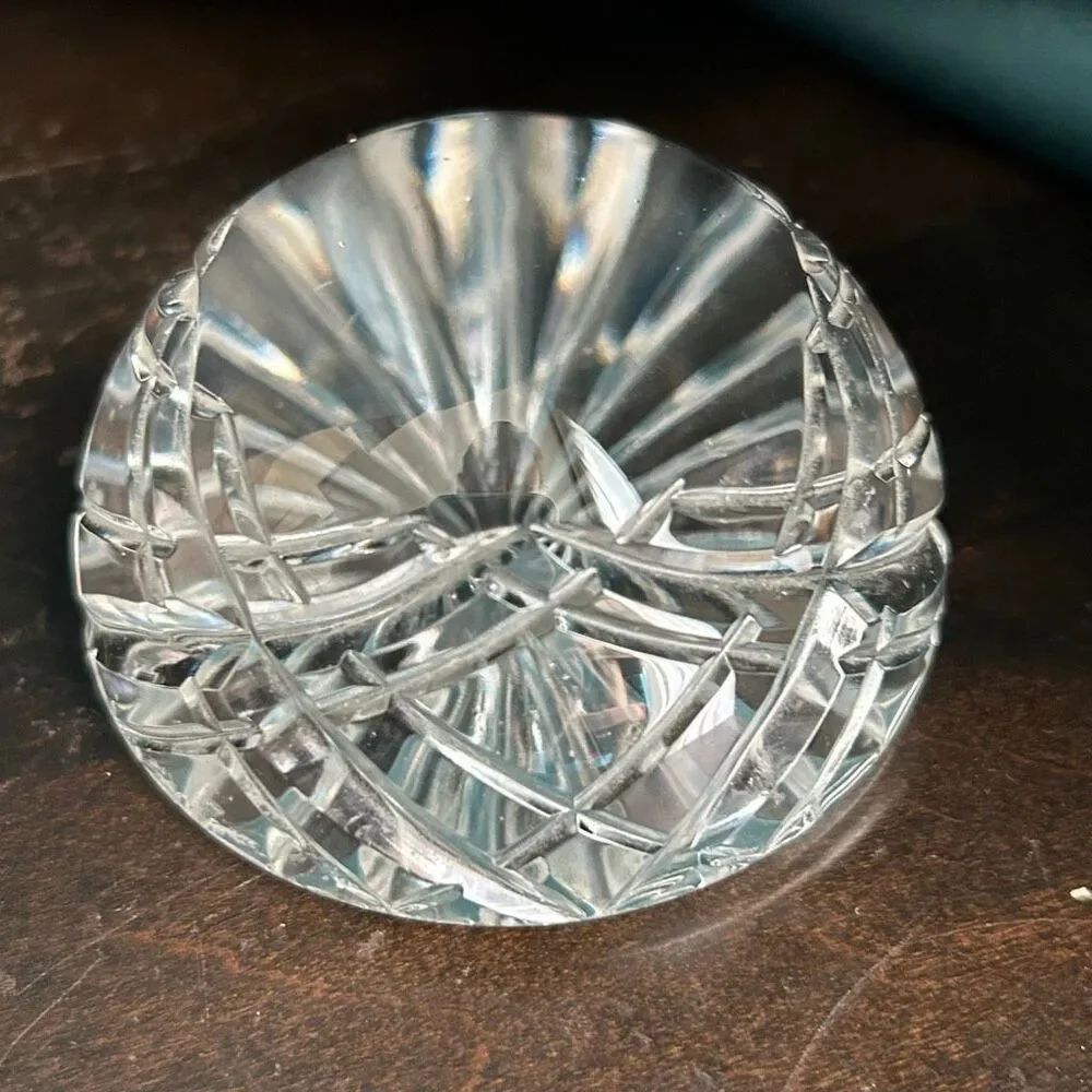 LENOX Clear Cut Starburst Lead Crystal Paperweight
